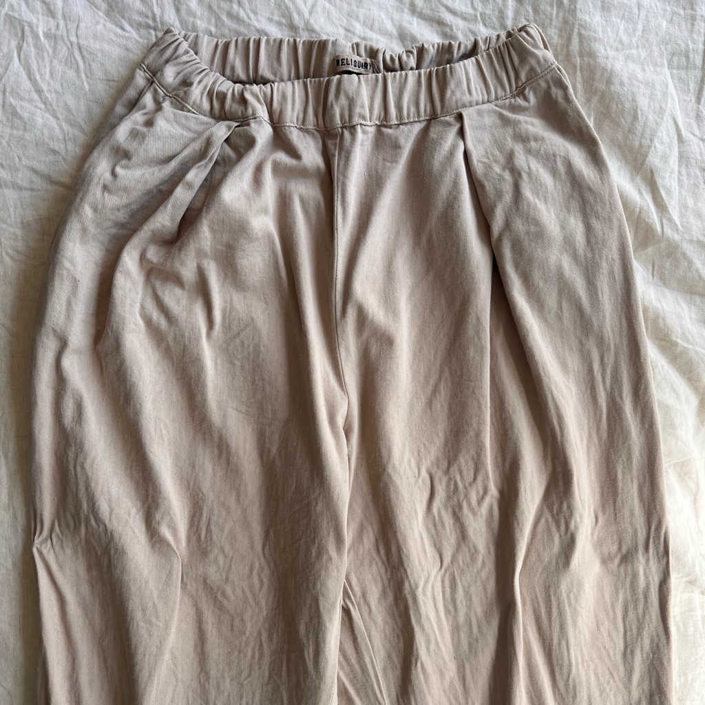 Tan Wide Tapered Pants